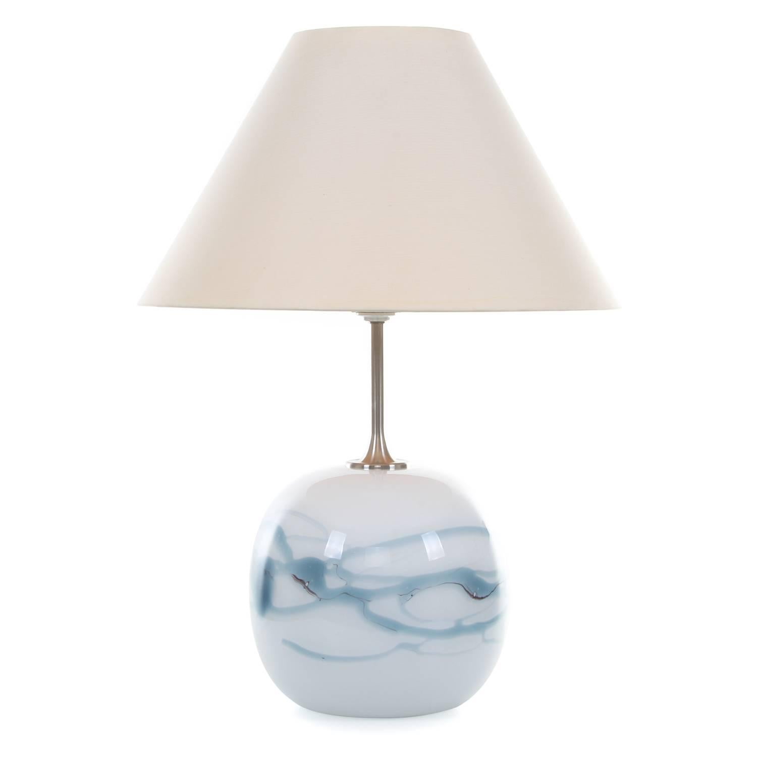 Sakura, Large Blown Glass Table Lamp by Michael Bang, Holmegaard, 1980 For Sale