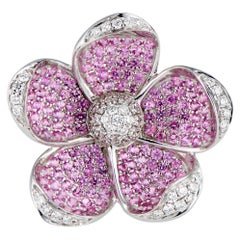 Sakura Pink Sapphire and Diamond Ring