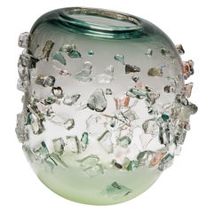Sakura TRP19010, a Glass Vase in Green with Mixed Colors by Maarten Vrolijk