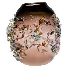Sakura TRP19013, a Glass Vase in Brown with Mixed Colors by Maarten Vrolijk