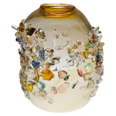 Sakura TRP19015, a Glass Vase in Yellow with Mixed Colors by Maarten Vrolijk