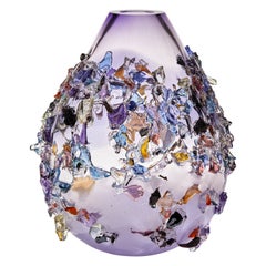 Vase en verre Sakura TRP21001 en lilas aux couleurs mélangées de Maarten Vrolijk