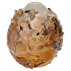 Vase en verre Sakura TRP22017, couleur pêche, ambre et couleurs mélangées de Maarten Vrolijk