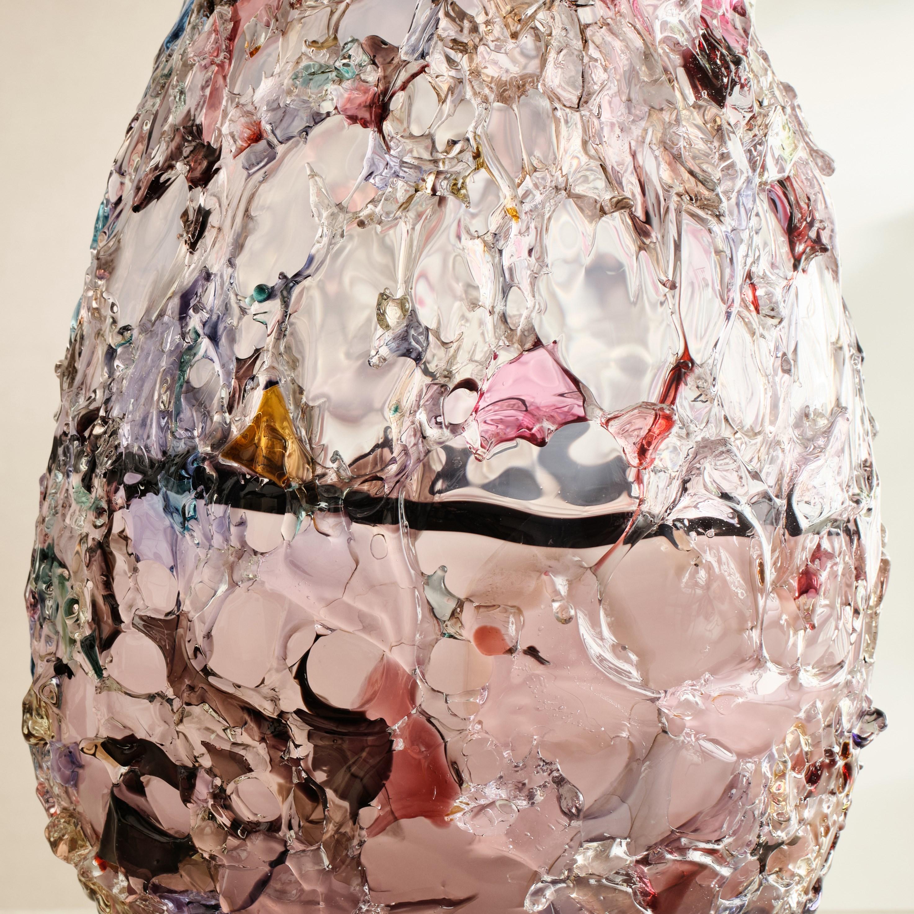 Sakura TRP22018, Vase in Aubergine, Lilac & Mixed Colors by Maarten Vrolijk For Sale 2