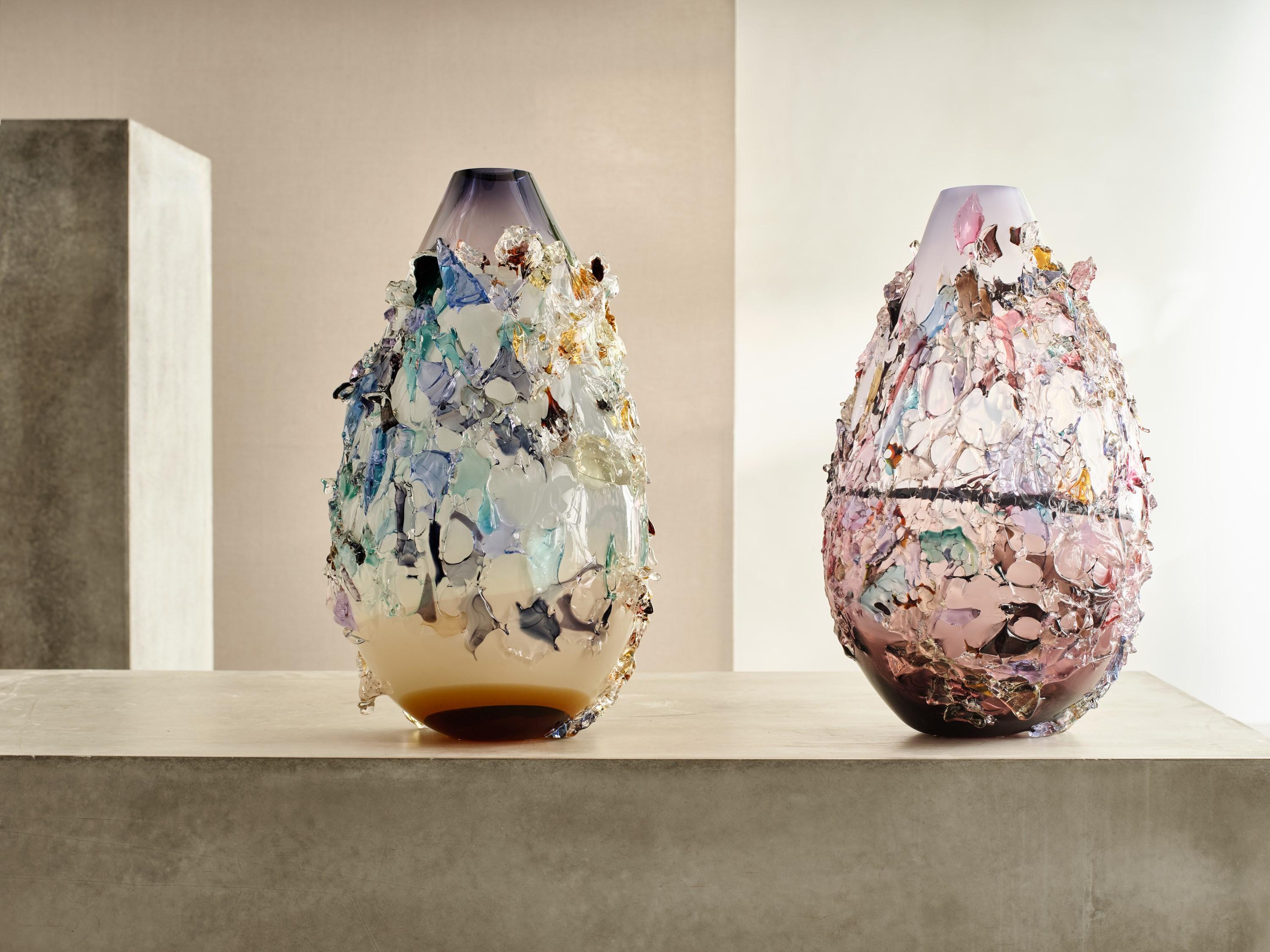 Sakura TRP22018, Vase in Aubergine, Lilac & Mixed Colors by Maarten Vrolijk For Sale 3
