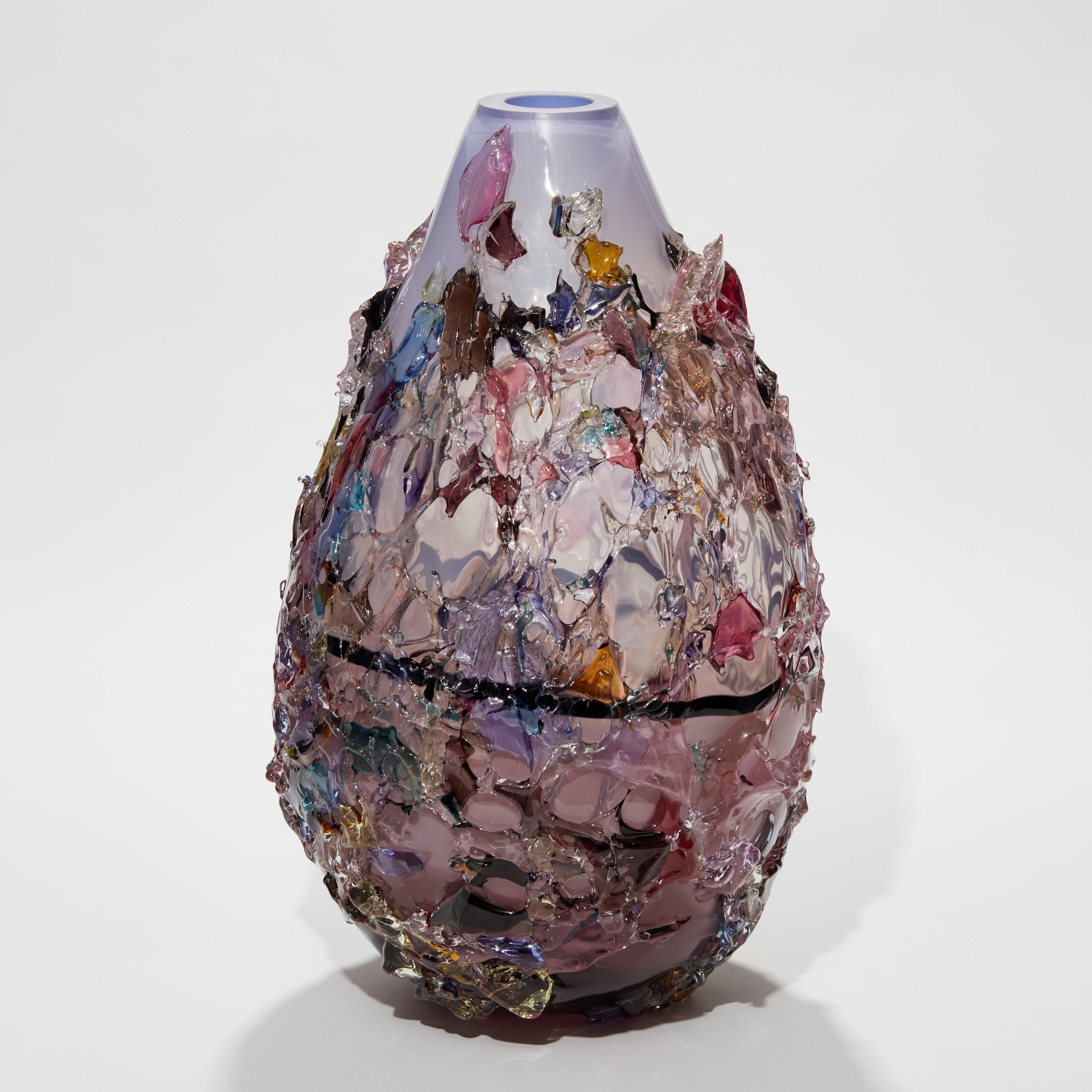 Dutch Sakura TRP22018, Vase in Aubergine, Lilac & Mixed Colors by Maarten Vrolijk For Sale