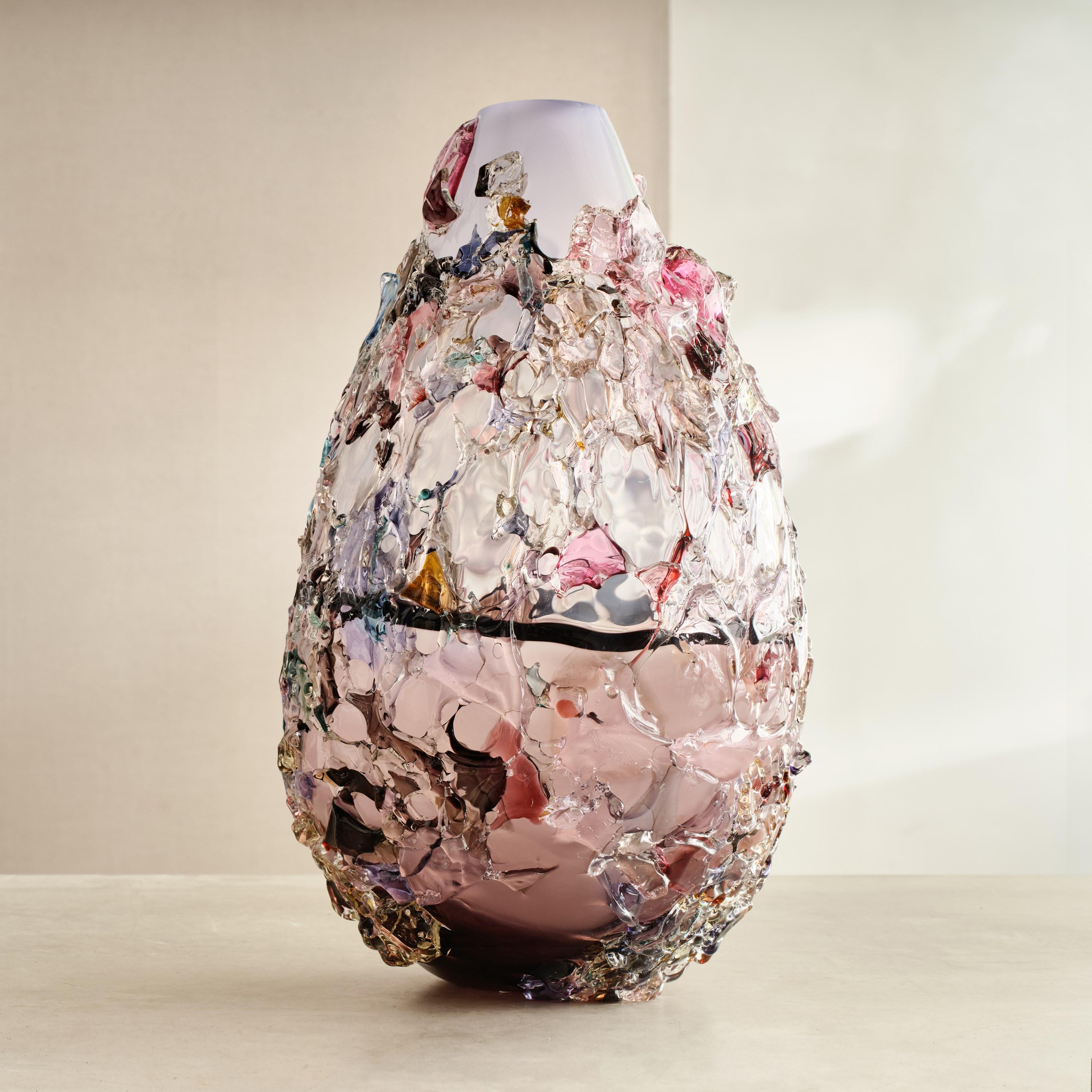 Sakura TRP22018, Vase in Aubergine, Lilac & Mixed Colors by Maarten Vrolijk For Sale 1