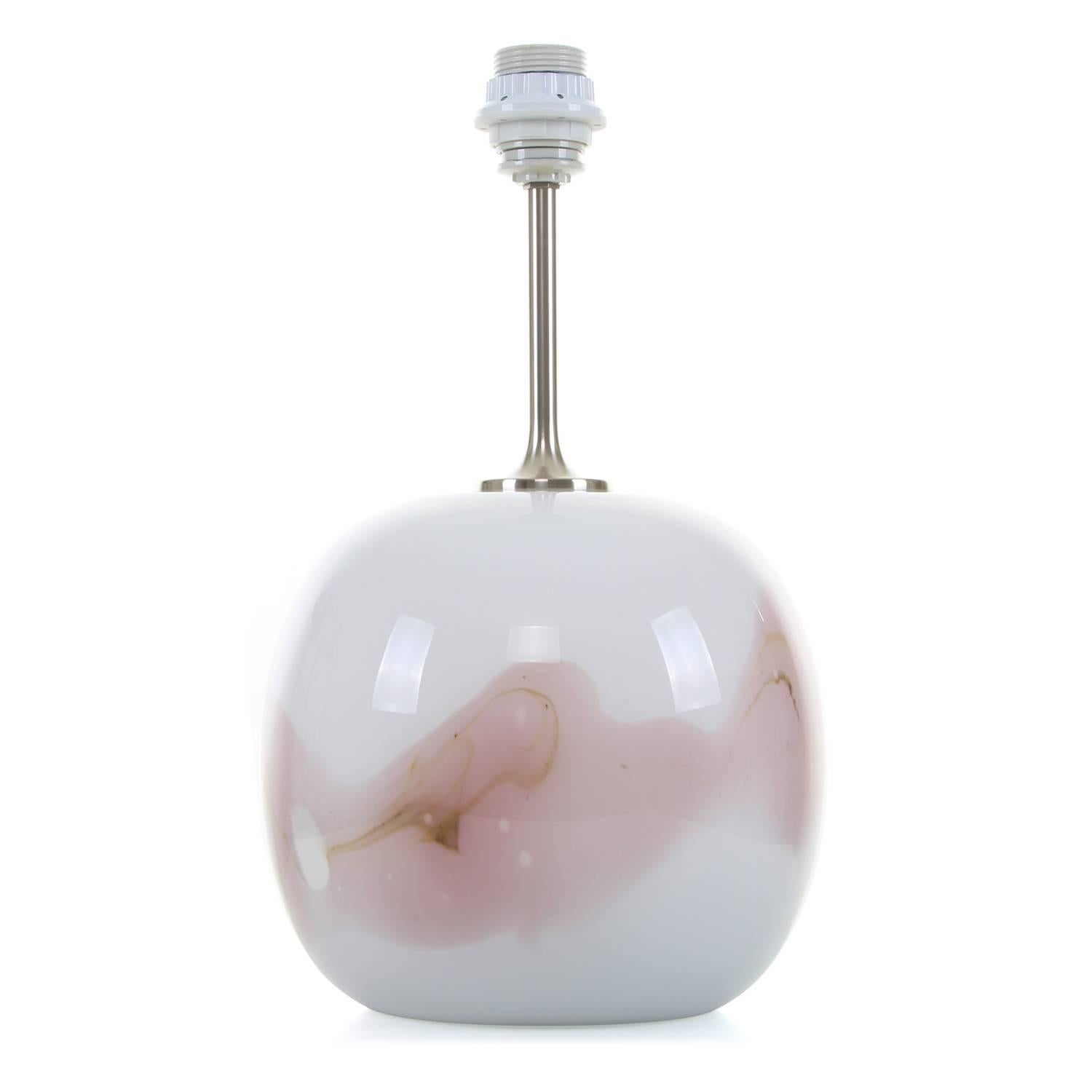 Late 20th Century Sakura, Large Blown Glass Table Lamp by Michael Bang, Holmegaard, 1980 For Sale