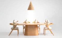 Sakuto Oak Plated Modern Dining Table