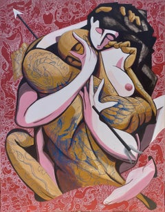 "Abrazo en un mundo que no entiendo III". Contemporáneo, Pop, Surrealista, Figur