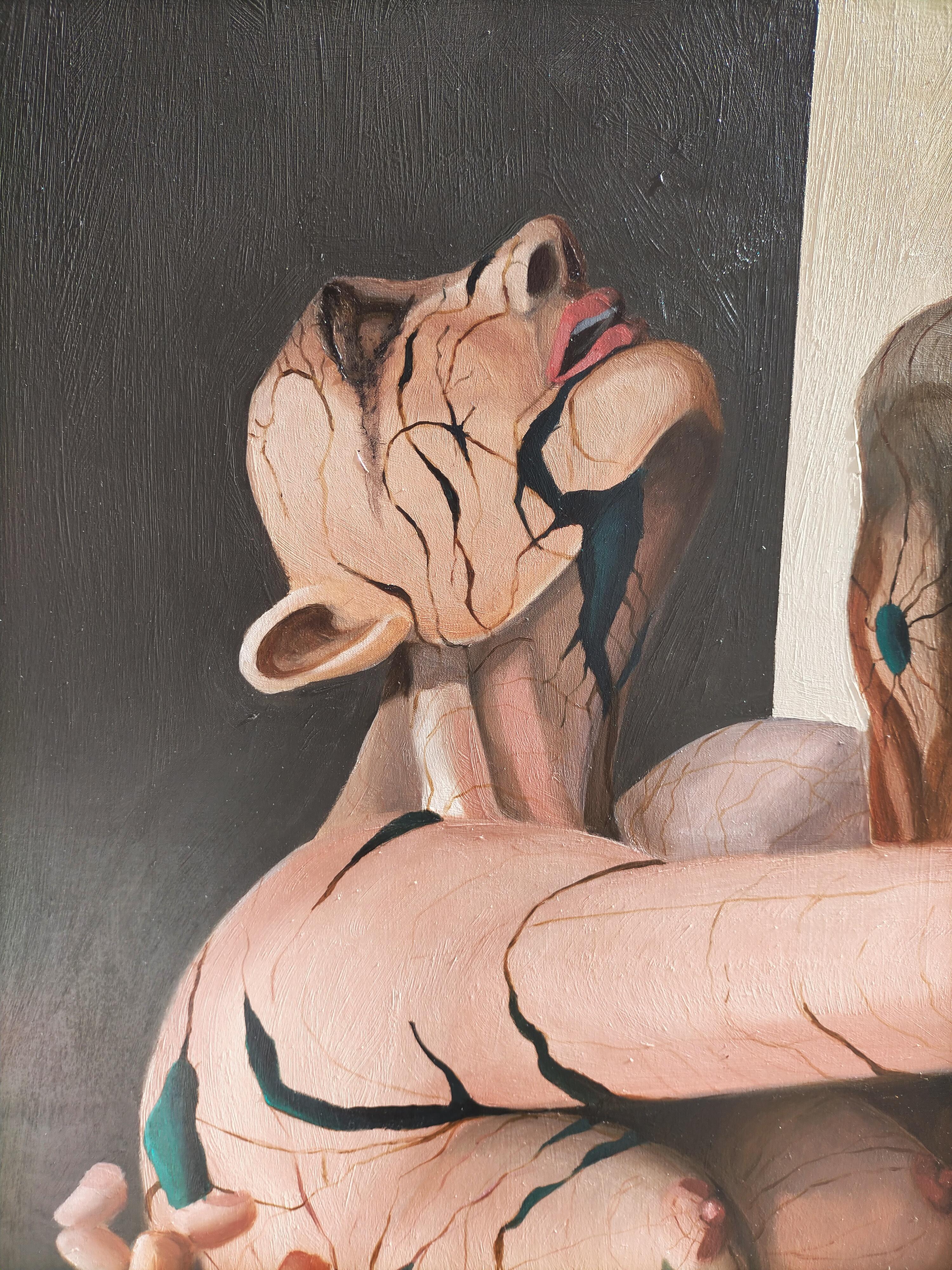 „Como el puente de Avignon“. Contemporary, Pop, Surrealistisch, Figurativ, Akt im Angebot 1