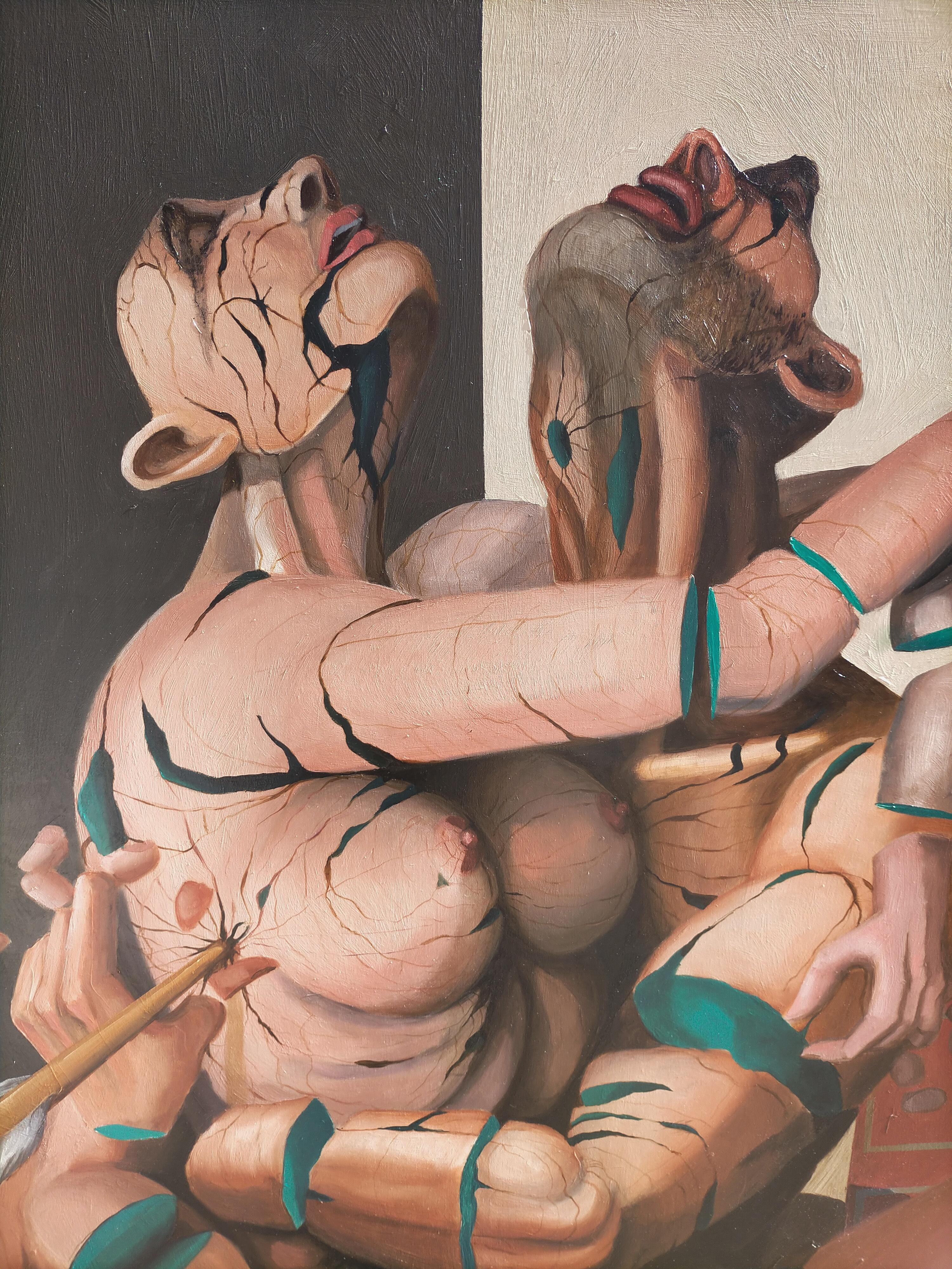 „Como el puente de Avignon“. Contemporary, Pop, Surrealistisch, Figurativ, Akt im Angebot 3