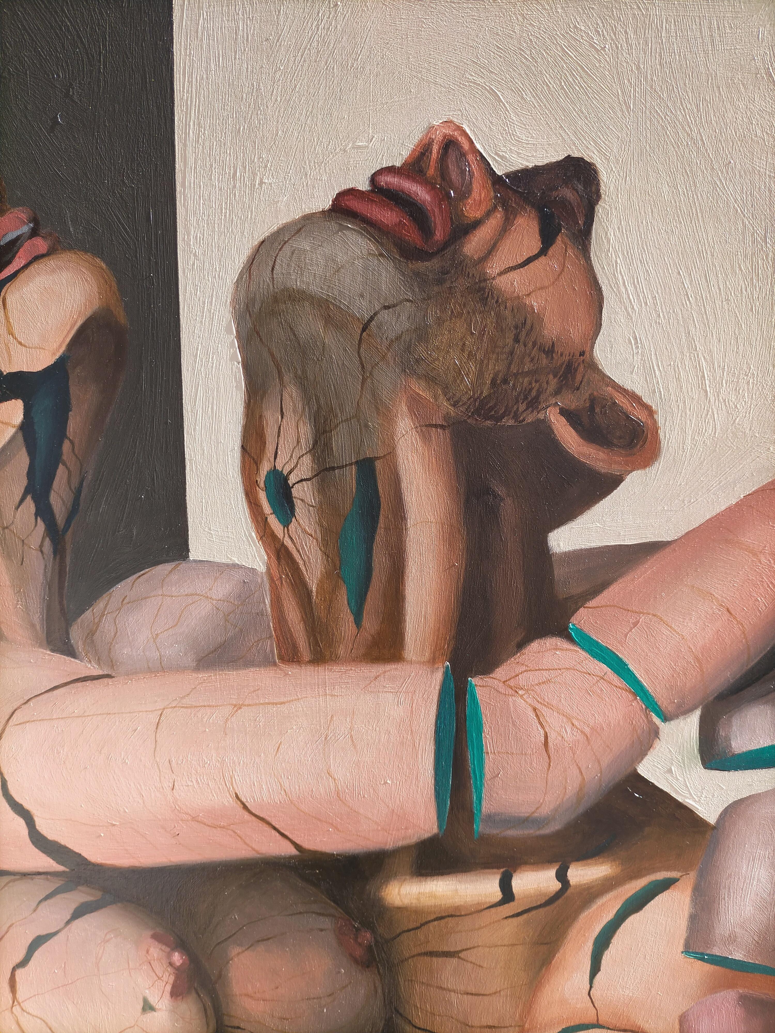 „Como el puente de Avignon“. Contemporary, Pop, Surrealistisch, Figurativ, Akt im Angebot 4