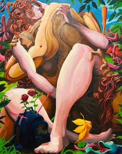 "Hasta traspasarse II". Contemporáneo, Pop, Surrealista, Figurativo, Desnudo