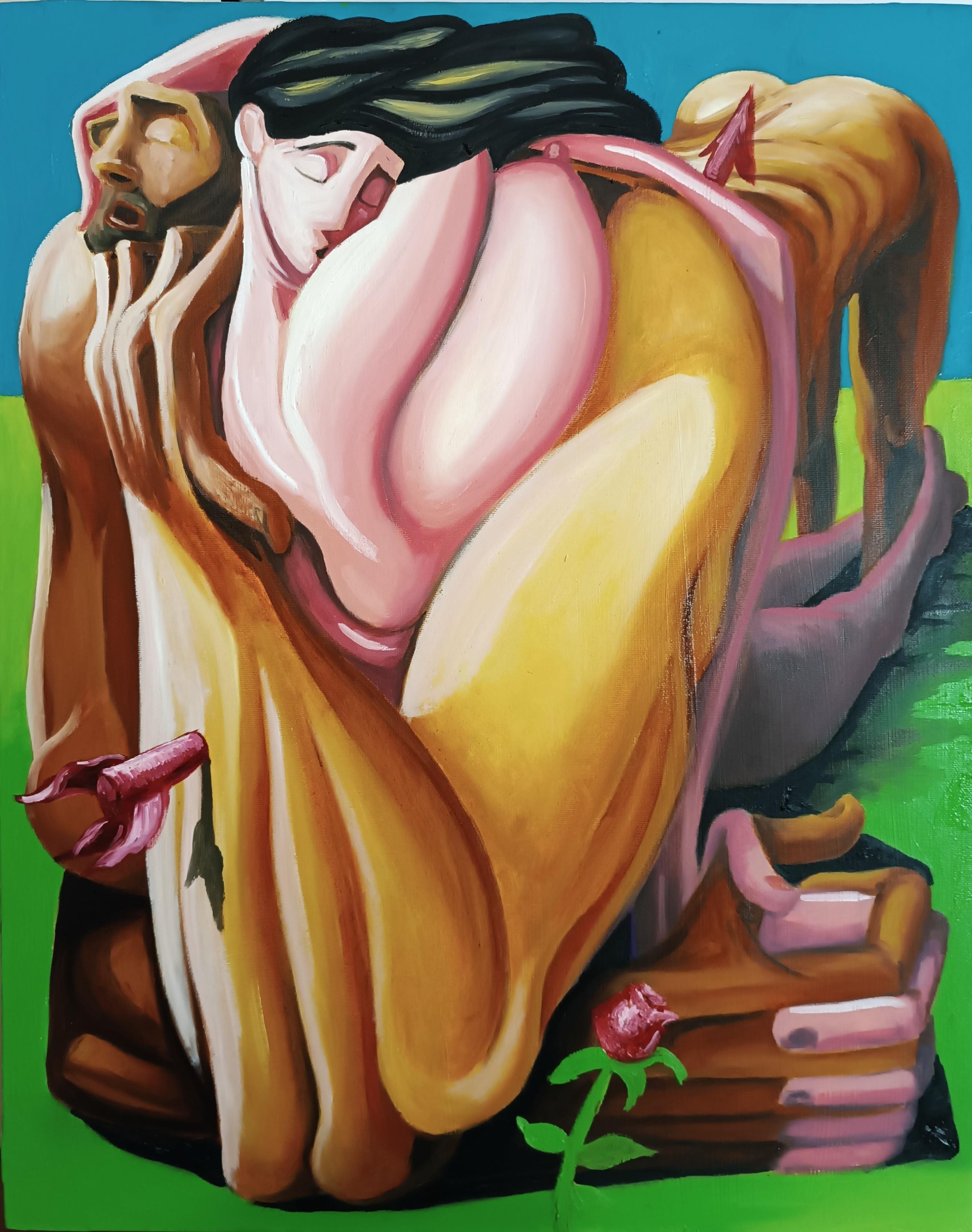 "Un poco de paz III". Contemporaneo, Pop, Surrealista, Figurativo, Nudo