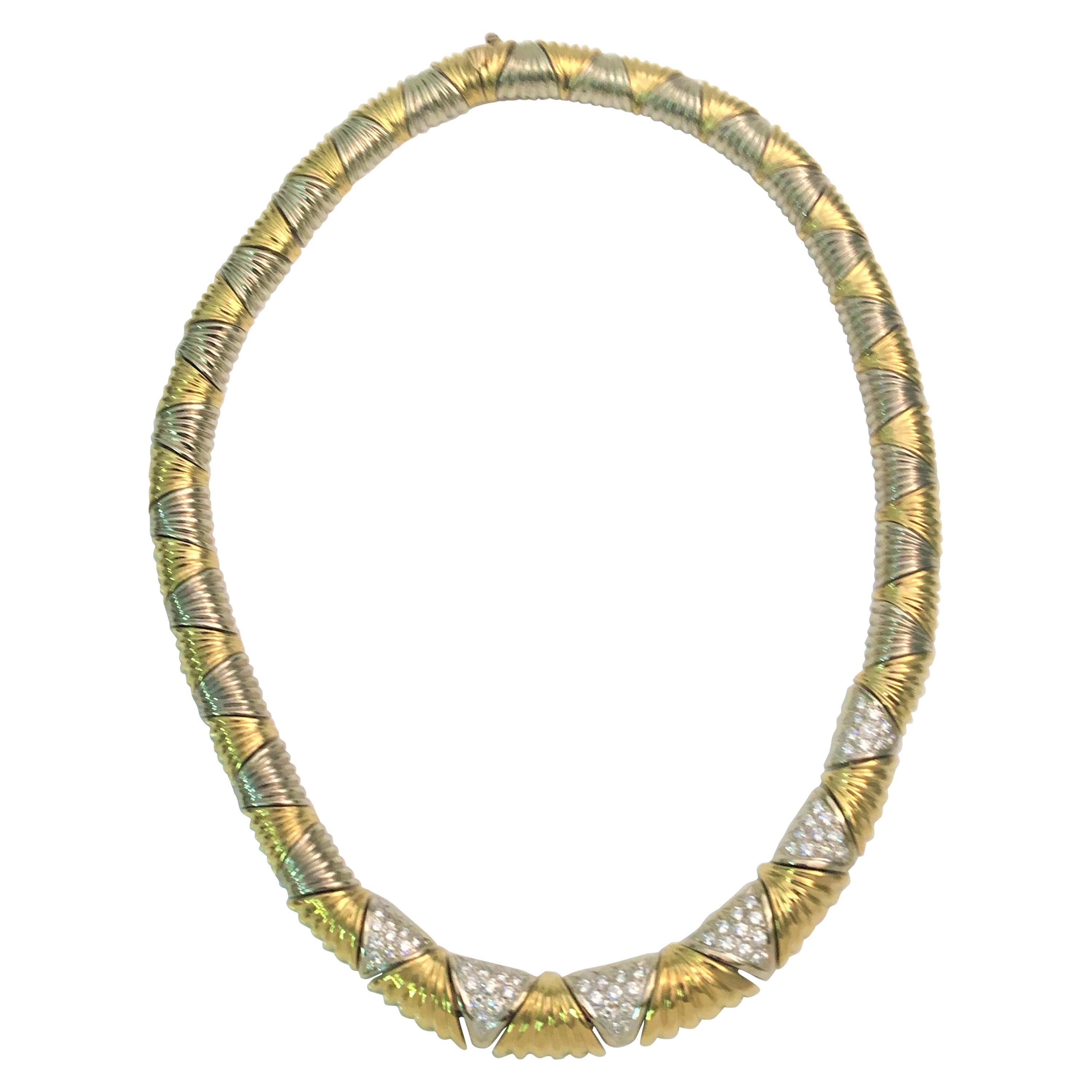 Sal Praschnik Collier en or 18 carats avec diamants de 1,98 carat