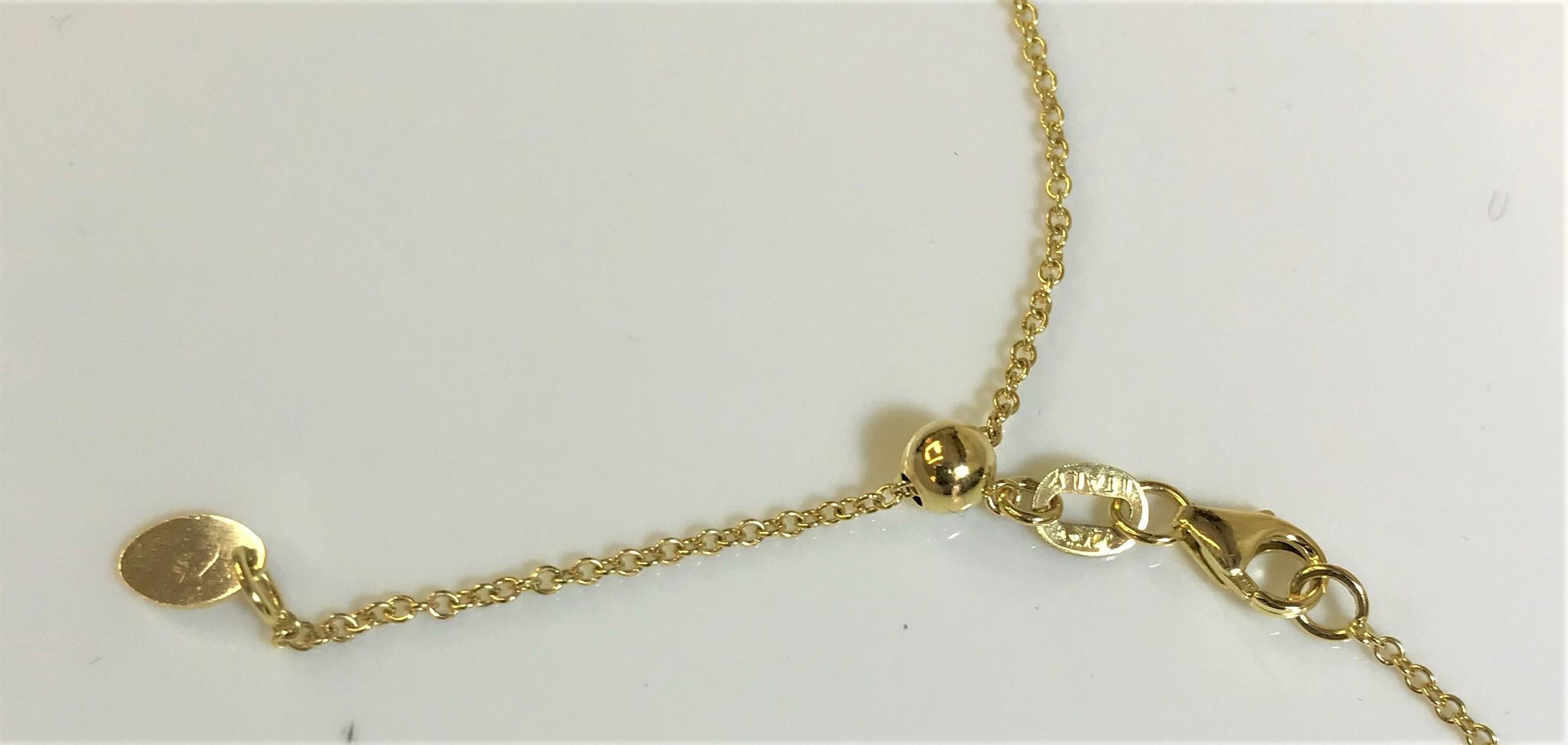 Taille ronde Sal Praschnik Collier pendentif boule de golf en or 18 carats et diamants en vente