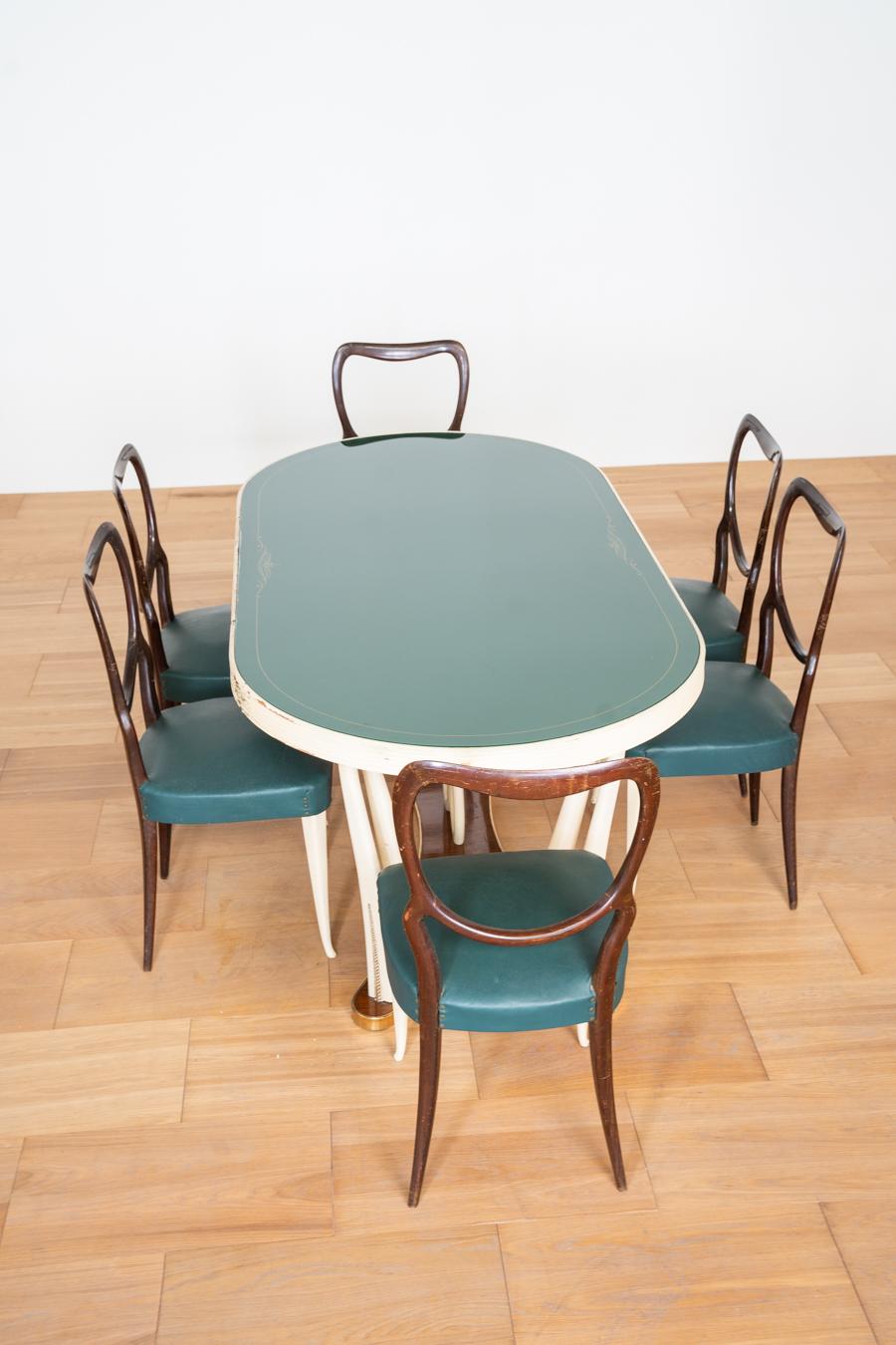 Sala da pranzo in radica di noce, Stil Vittorio Dassi, 1950/1960 im Angebot 14