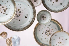 Contemporary Salad Bowl Gold Hand Painted Porcelain Tableware