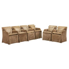 Saladino Villa Dining Chairs in Suede - Set of 6
