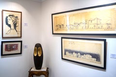 "Man of Peace" (FRAMED) Painting 7.5" x 14" inch (1955) by Salah Abdel Kerim