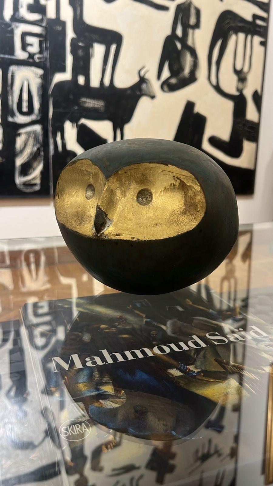 „ Eule 4“ (nach) Skulptur 5 x 5 x 4 Zoll Auflage 2/8 von Salah Abdel Kerim im Angebot 5