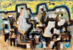 "Desert Sunset IV" Abstract Painting 14" x 20" inch by Salah Boutros