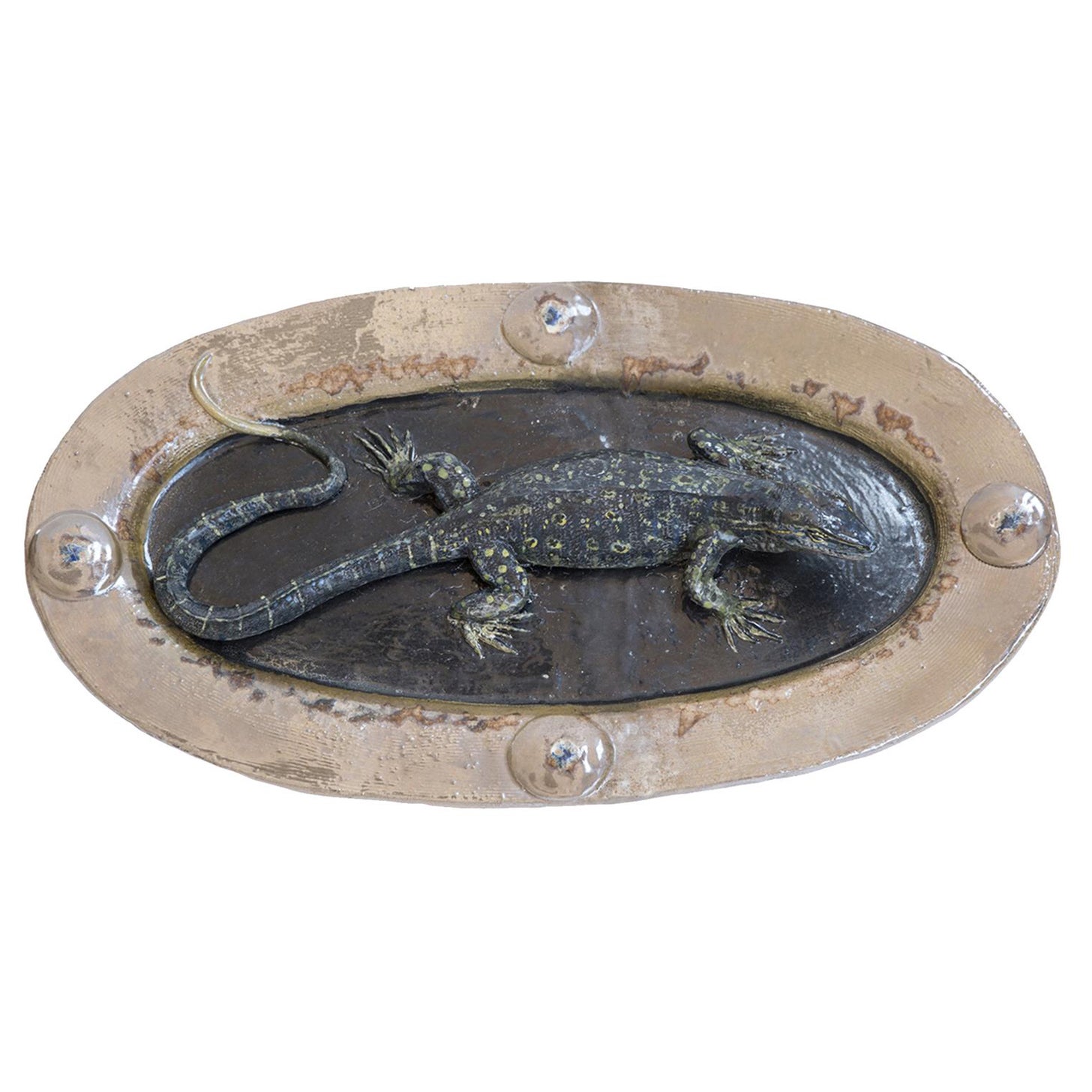 Plat en céramique Salamander de Il Maestro di Signa