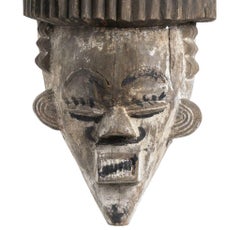 Salampasu Painted Wood Mask, Congo, 20th Century