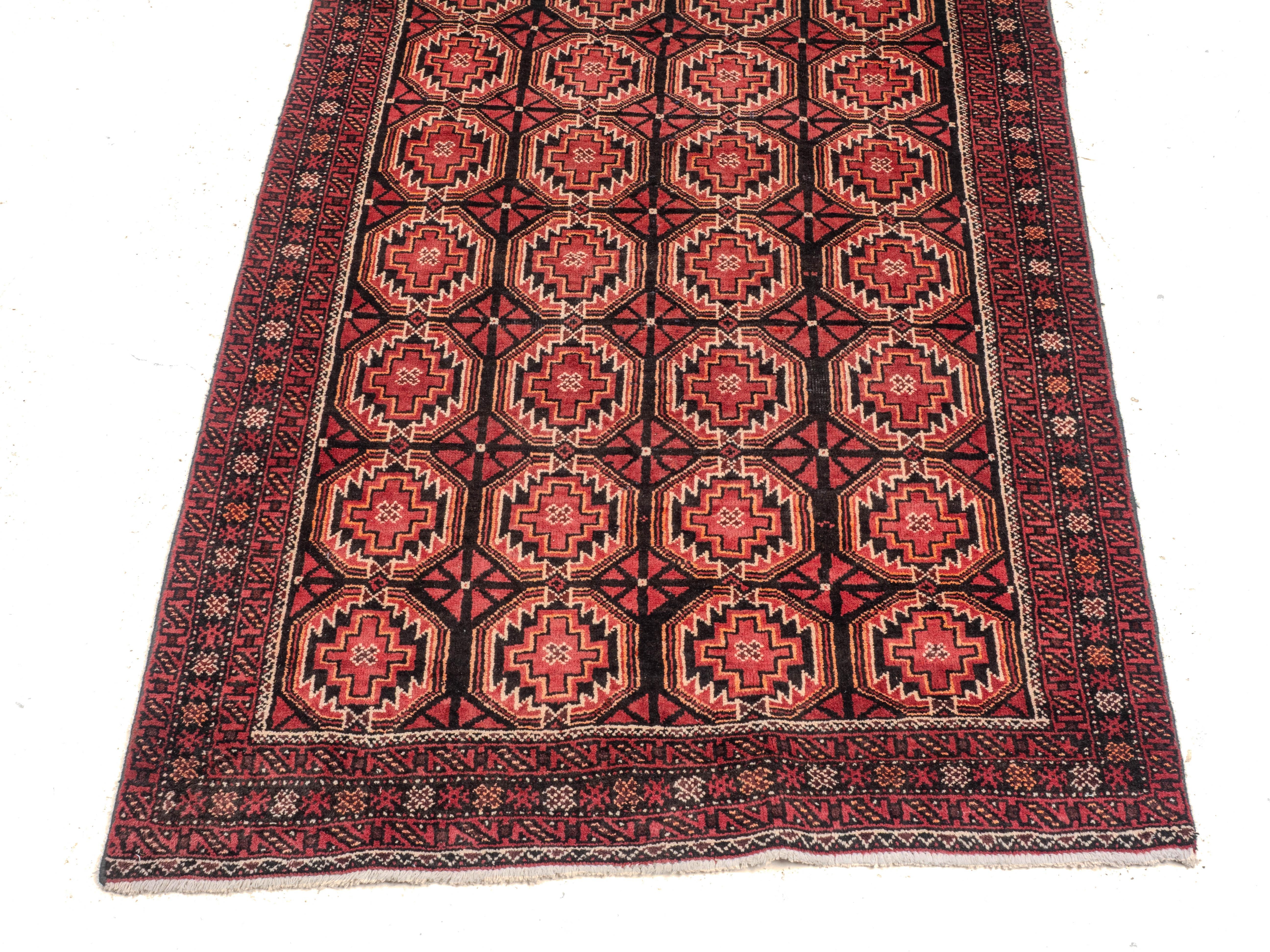 Afghano Tappeto lungo Baluch afghano persiano Khorasan tessuto a mano (Carpet Balouch) in vendita