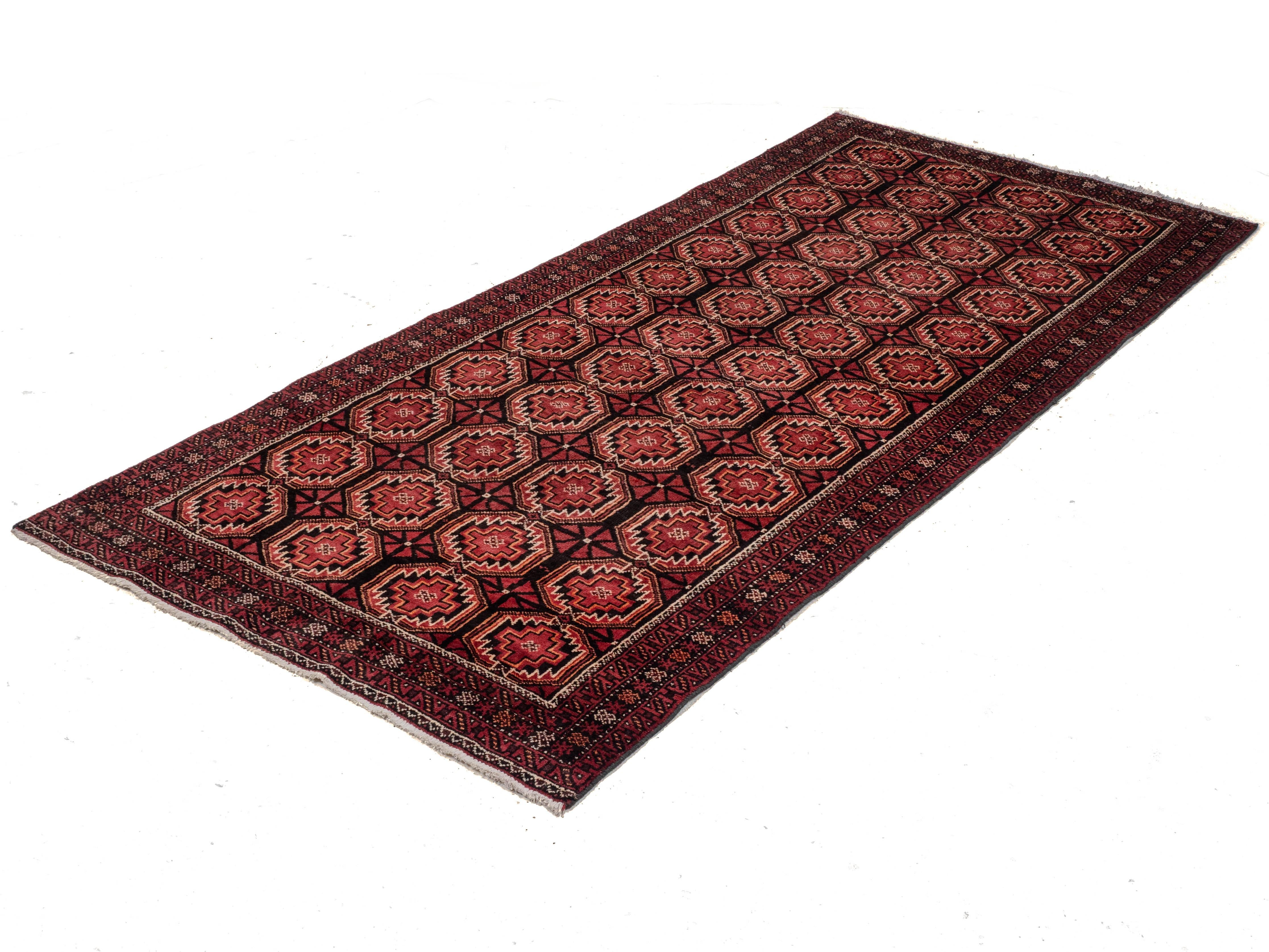 Tappeto lungo Baluch afghano persiano Khorasan tessuto a mano (Carpet Balouch) In condizioni buone in vendita a Leeds, GB