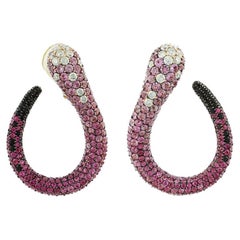 Salavetti 18 Karat Yellow Gold Swirl Earrings