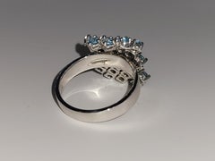 Salavetti blue topaz ring 18ct size 6.75