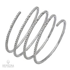 Bracelet à spirales en or et diamants de Salavetti