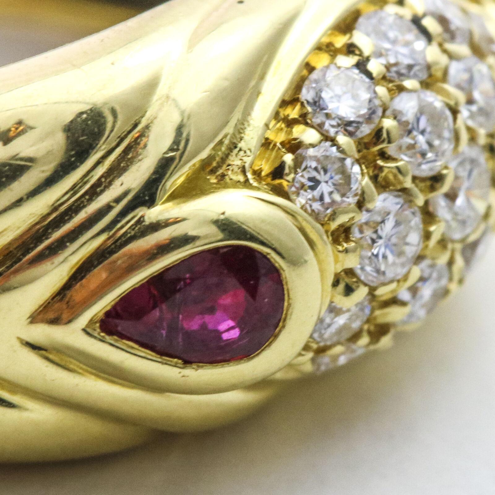 Salavetti Diamond Ruby Band Ring in 18 Karat Yellow Gold For Sale 2
