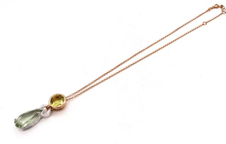 Salavetti Milano Chained Necklace 18Kt Rose Gold 26.85 Cts Diamonds and ...