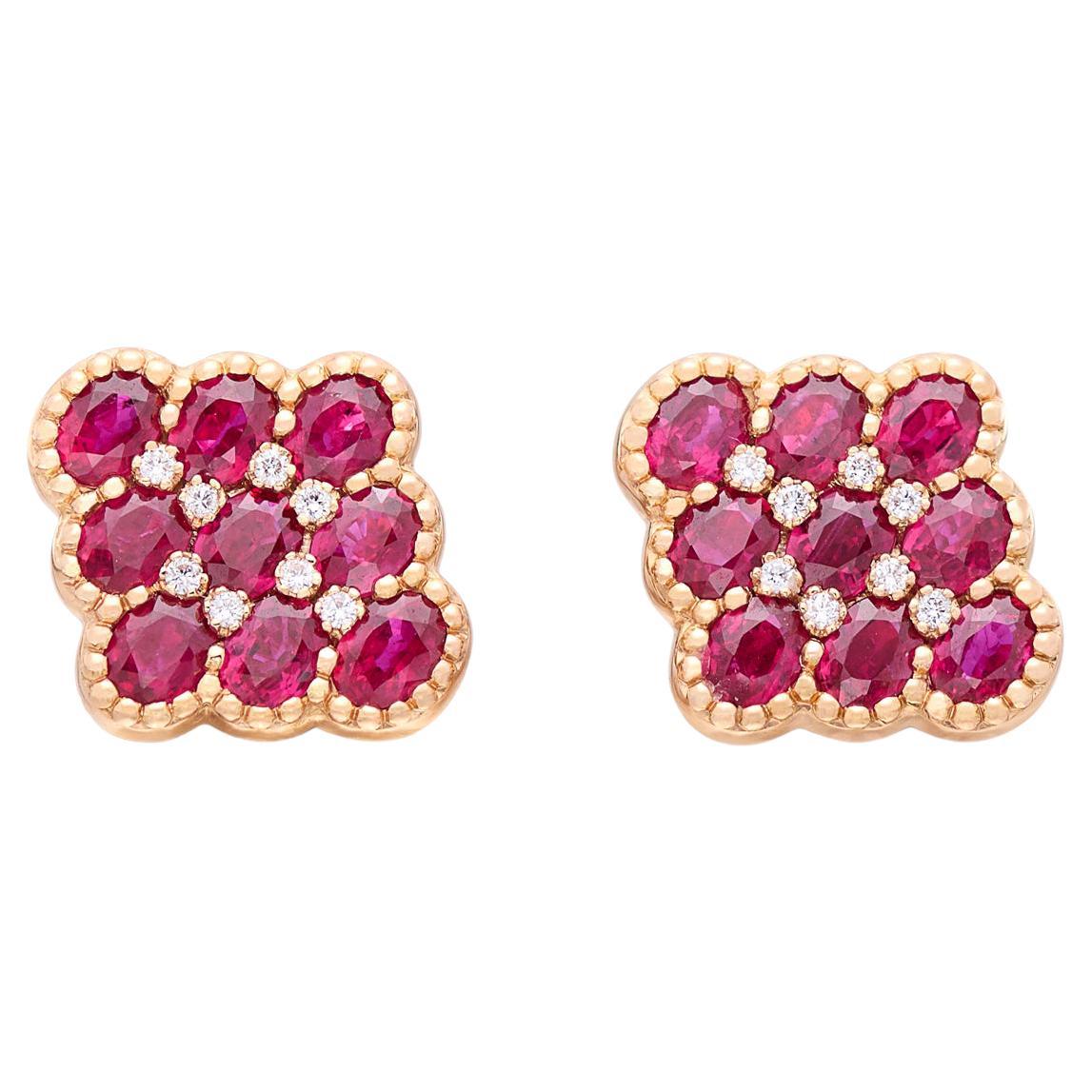 Salavetti Ruby & Diamond Earrings