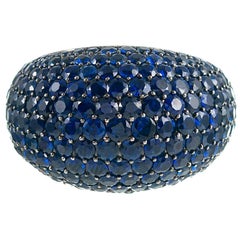 Salavetti Sapphire and Diamond Dome Ring