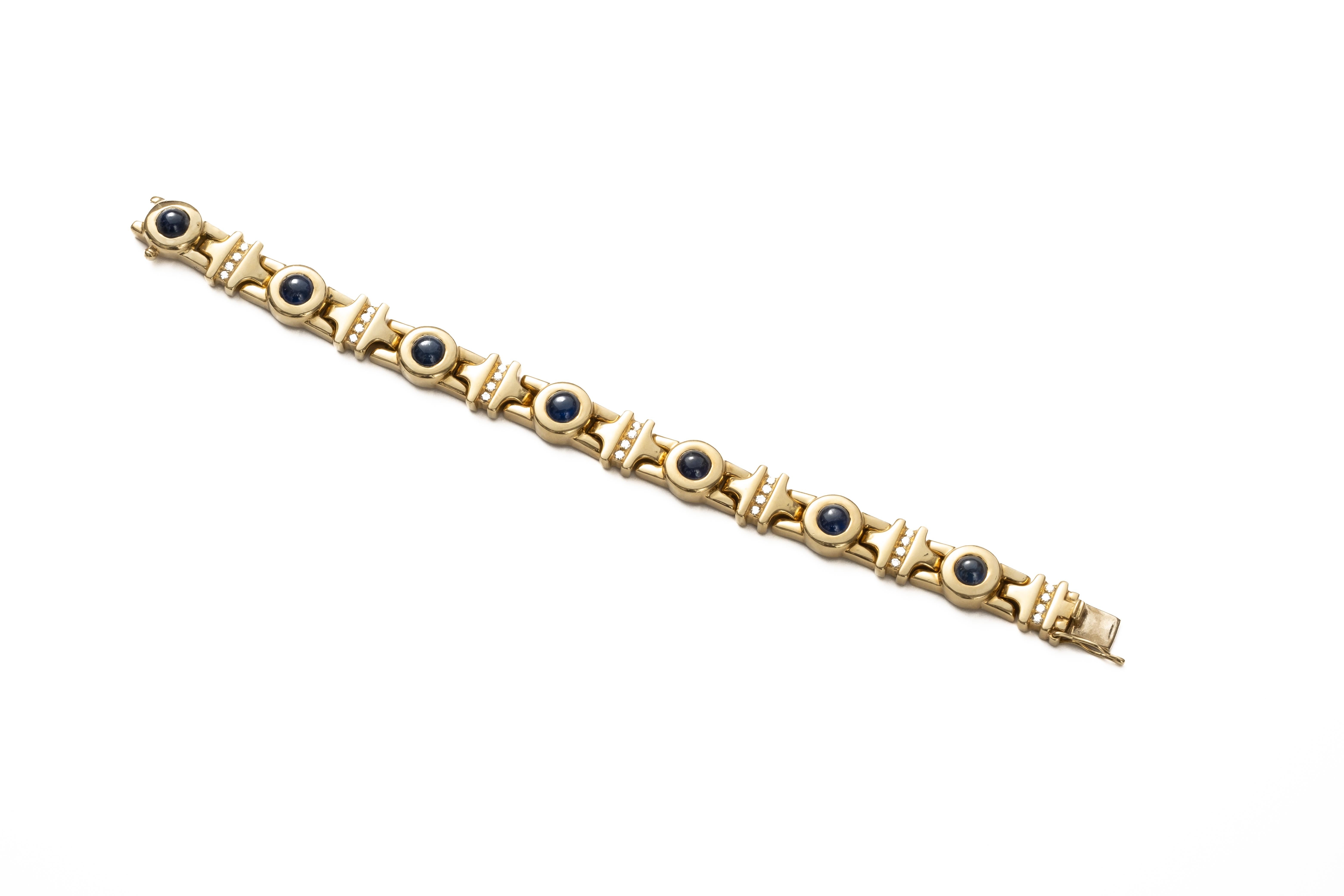 Salavetti Signiertes Armband aus 18 Karat Diamanten und Saphiren Damen