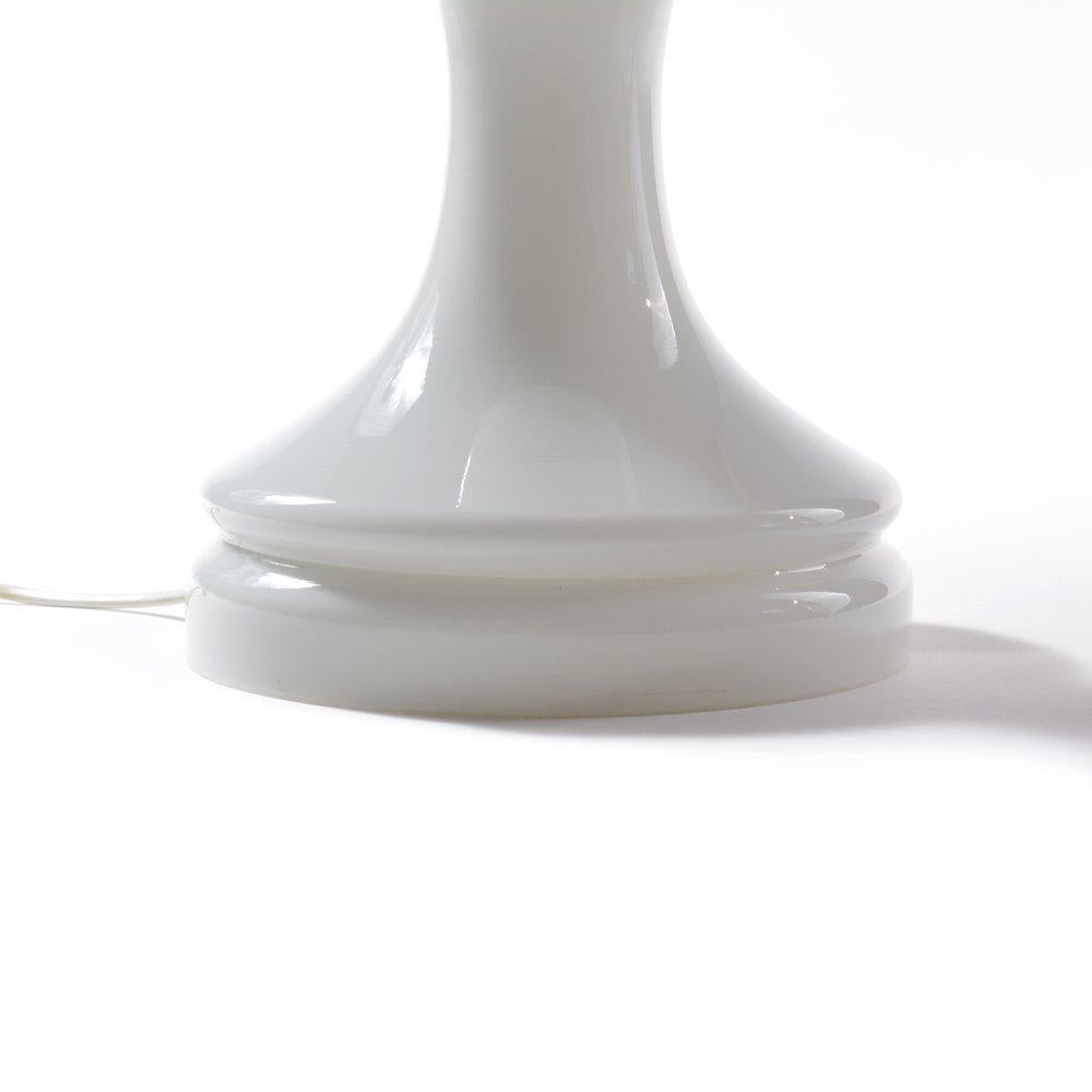 Czech SALE Bishop Table Lamp In White Opaline Glass By Ivan Jakes For Sklarny Rapotin  For Sale