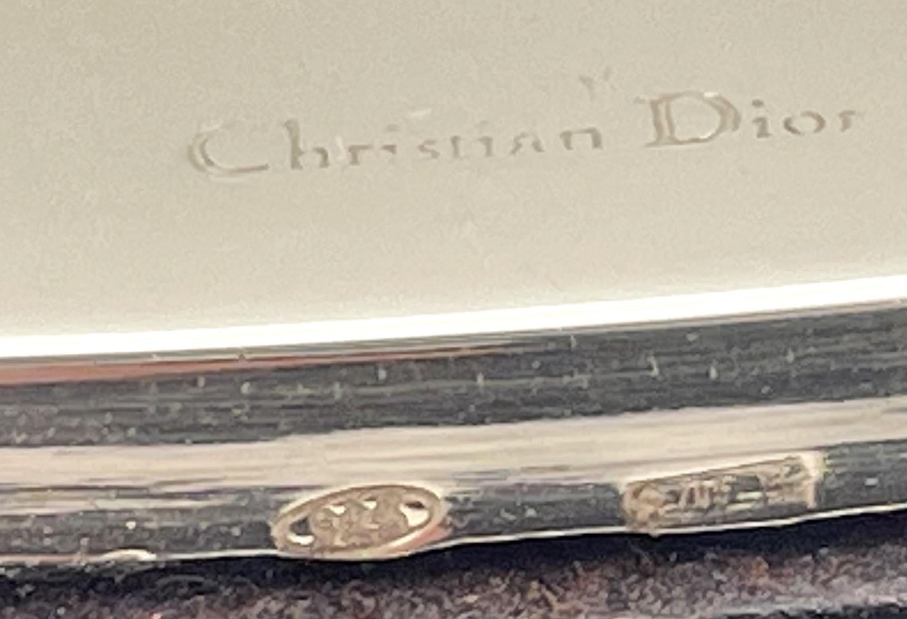 SALE Christian Dior Italian Sterling Silver Frame in Mid-Century Modern Style  For Sale 3