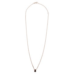 VENTE GIA 0.69 Carats Fancy Dark Brown Diamond Pear Pendant Rose Gold 14 Karat