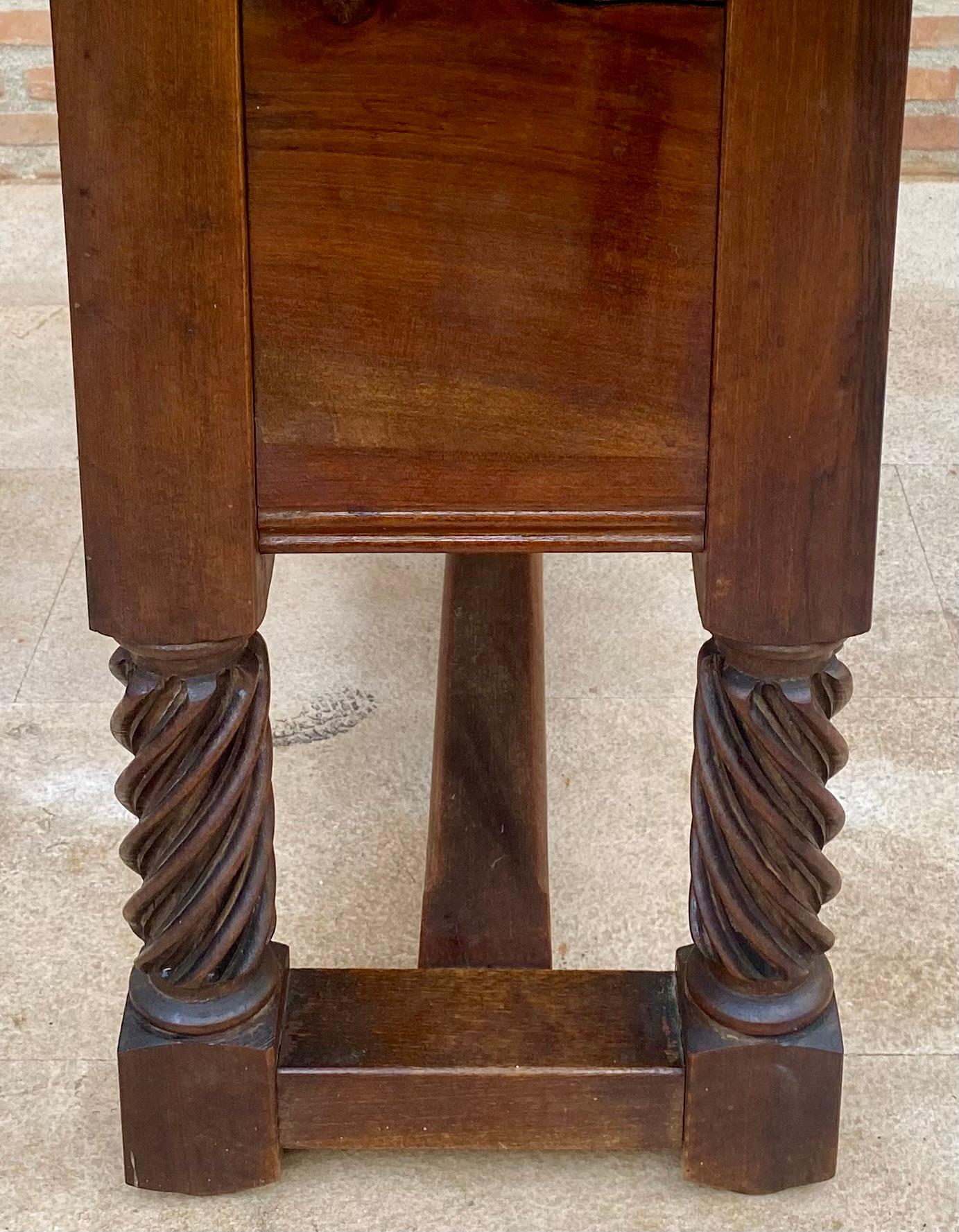 Sale Spanish Hand Carved Console Table with Two Doors For Sale 1