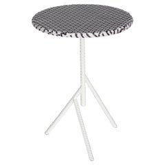 Salee 'Black Top', Wicker Side Table