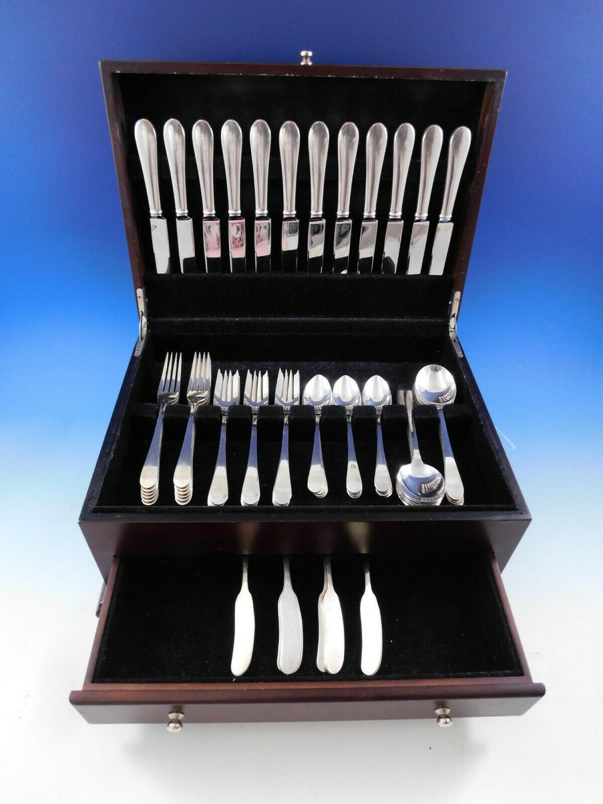 Salem by Tiffany & Co. sterling silver flatware set - 72 pieces. This set includes:

12 regular knives, 8 5/8