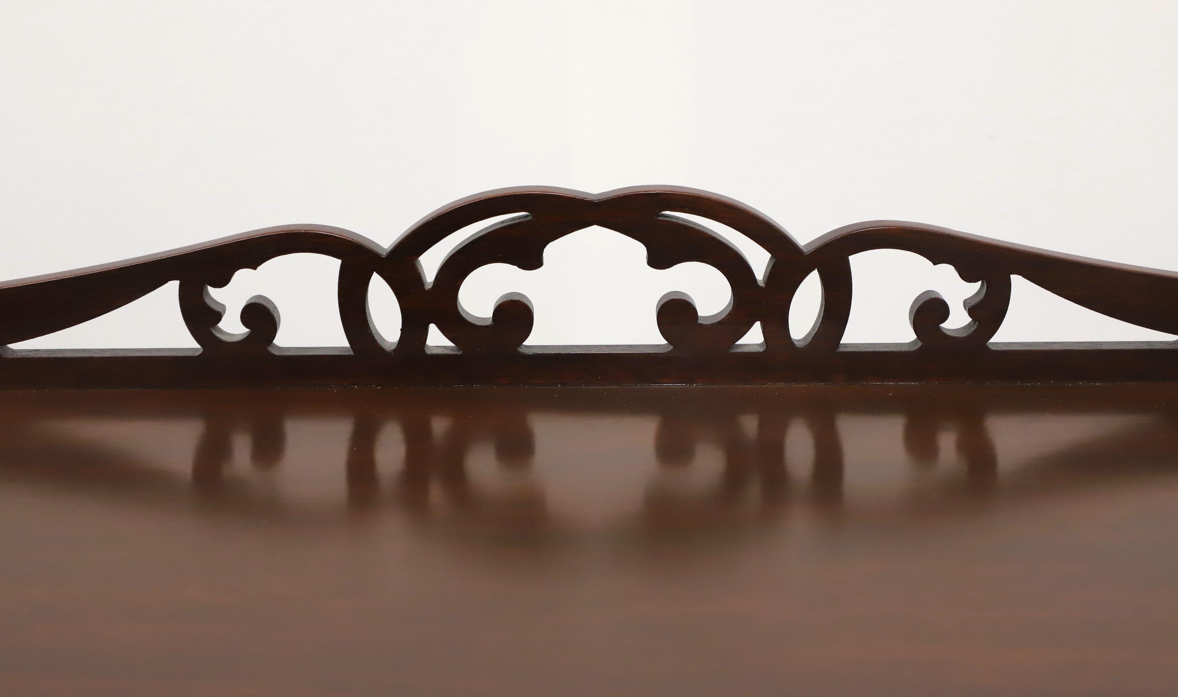 Brass SALEM SQUARE Mahogany Chippendale Console Table For Sale