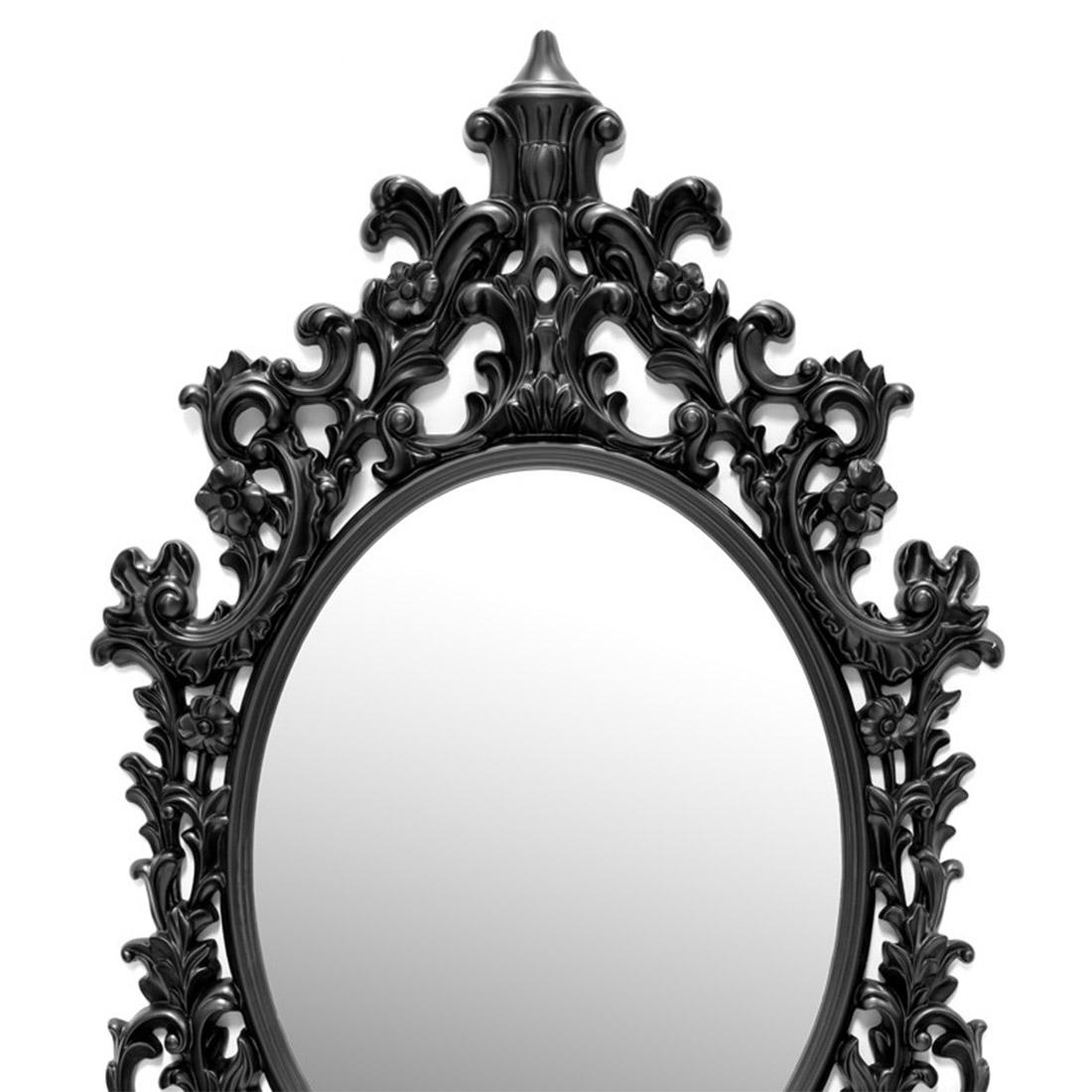Mirror Salerne black with high quality
resin frame in black finish and with oval
mirror glass.