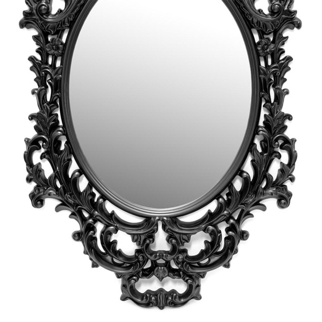 black fancy mirror