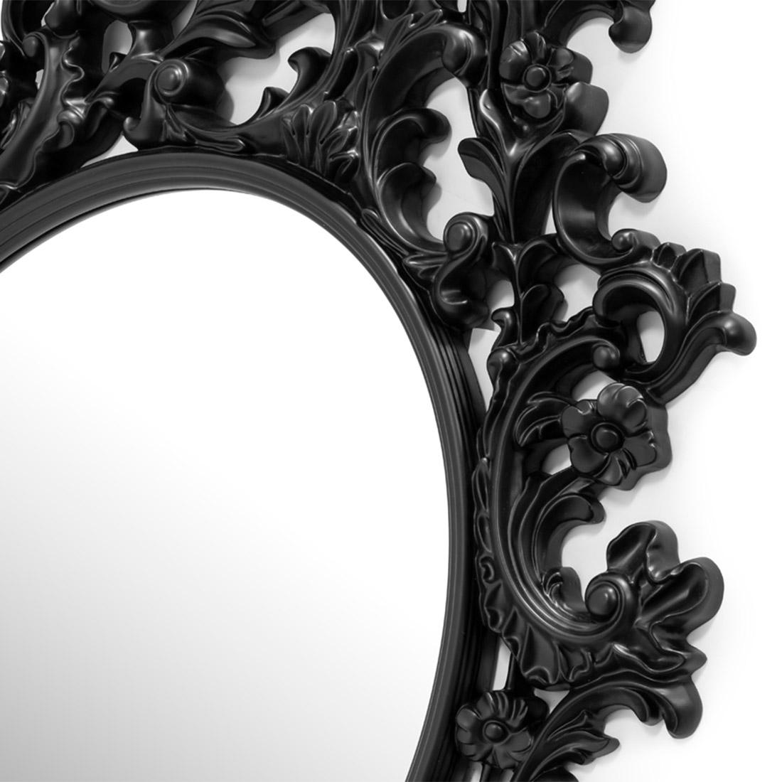 black filigree mirror