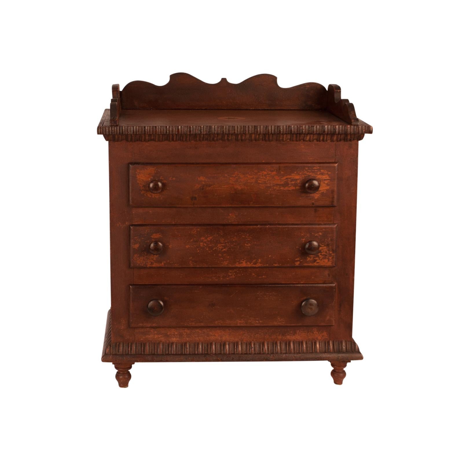 Rustic Salesman Sample Chest of Drawers, United States, circa 1890